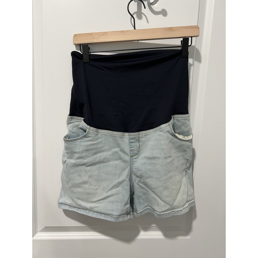 ✨ Isabel Maternity By Ingrid & Isabel‎ Midi Cut-Off Shorts Womens Size 10 Denim